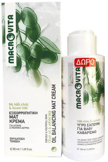 Macrovita Set Oil Ballancing Mat Cream & Face Liquid Soap 