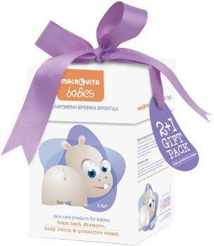 Macrovita Babies Set Foam Bath Shampoo & Body Lotion & Cream