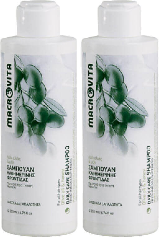 Macrovita 1+1 Daily Care Shampoo Olive Oil & Honey 2x200ml