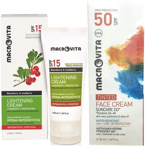 Macrovita Set Lightening Cream & Face Cream Suncare Tinted