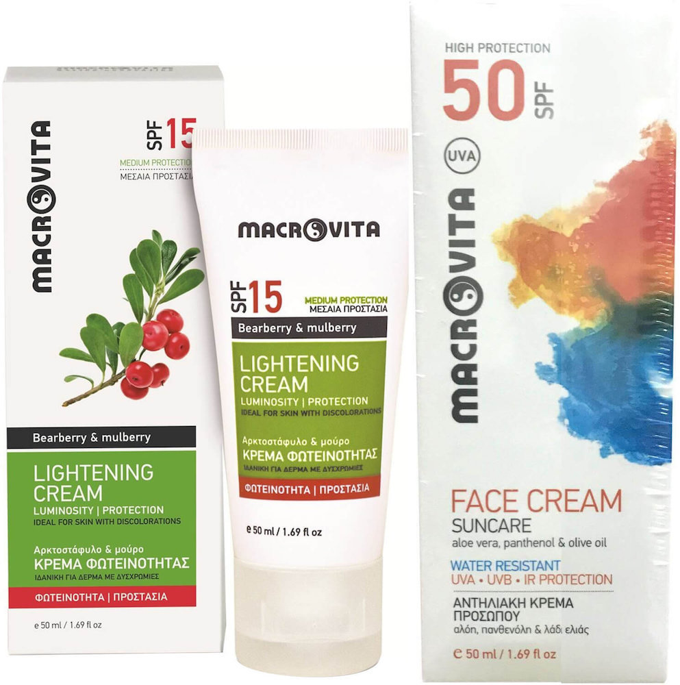 Macrovita Set Lightening Cream SPF15 & Face Suncare SPF50
