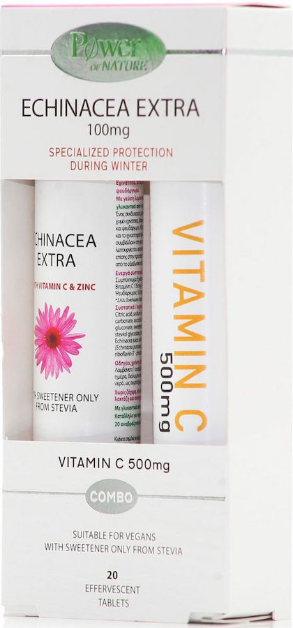 Power Health 1+1 Echinacea Extra & Vitamin C 500mg 40tabs