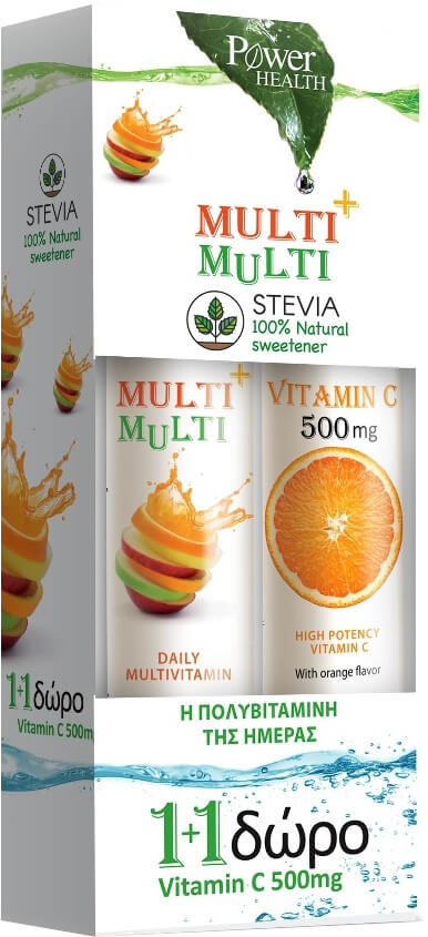 Power Health 1+1 Multi+Multi & Vitamin C 500mg 44eff.tabs