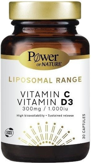 Power Health Liposomal Range Vitamin C 300mg + Vit D3 30caps
