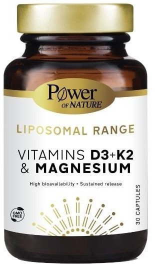 Power Health Liposomal Range Vit D3+K2 & Magnesium 30caps