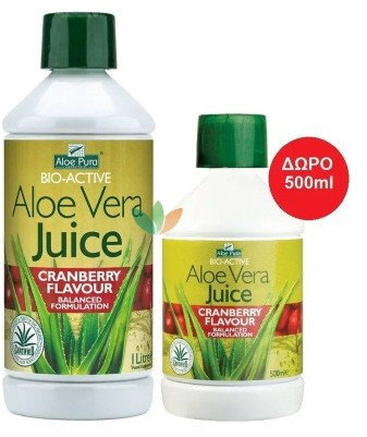 Optima Aloe Pura Aloe Vera Juice Cranberry 1Lt +500ml