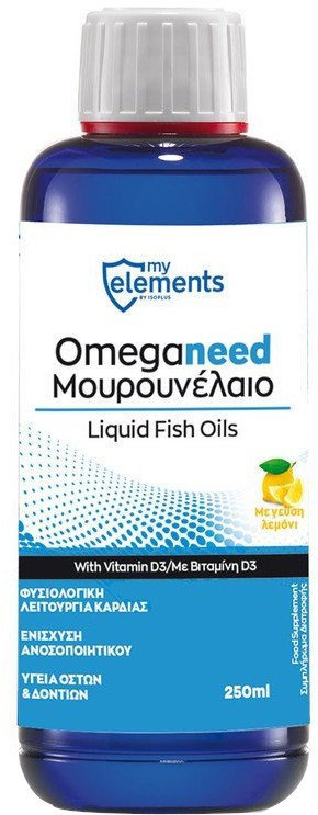 My Elements Omeganeed Liquid Fish Oils Lemon Flavour 250ml 