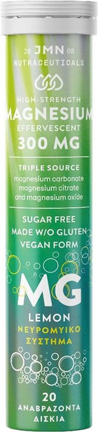 Jmn Nutraceuticals Magnesium 300mg Lemon Flavour 20effer.tab
