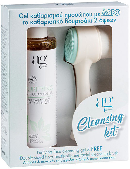Ag Pharm Cleansing Kit Cleansing Gel 200ml & Face Brush