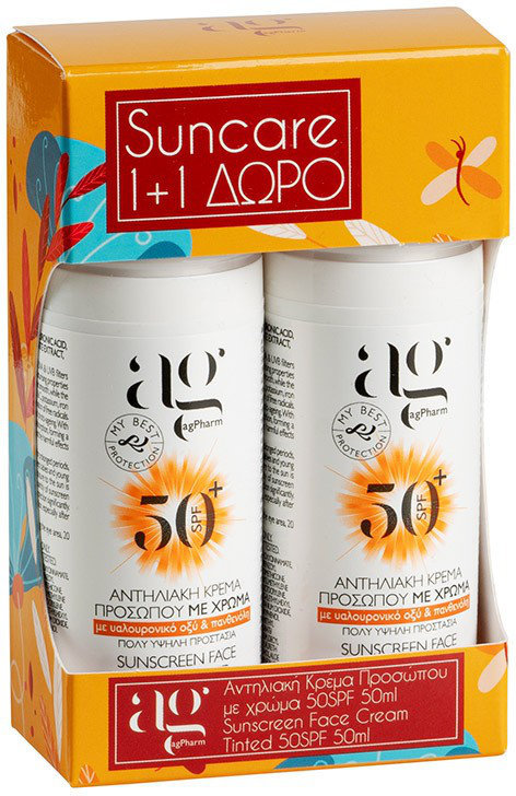 Ag Pharm 1+1 Face Cream Tinted SPF50+ 2x50ml