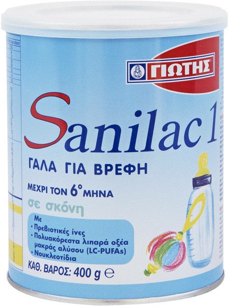Γιώτης Sanilac 1 Baby Powdered Milk 0-6m 400gr