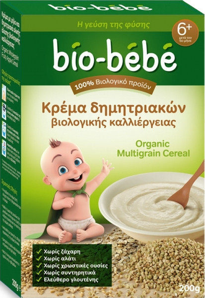 Bio-Bebe Organic Multigrain Cereal 6m+ 200gr Bio-Bebe Organic Multigrain Cereal 6m+ 200gr