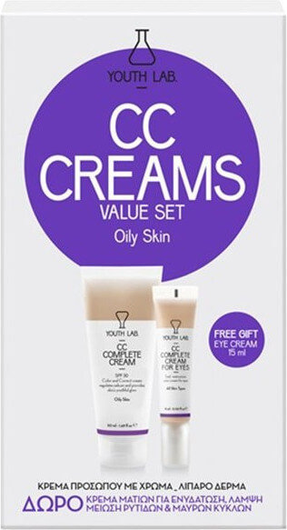 YouthLab Set CC Creams Cream SPF30 Oily Skin & Eye Cream