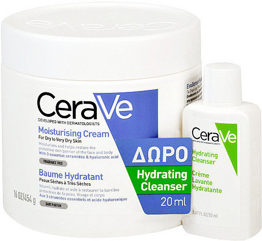 CeraVe Moisturising Cream & Hydrating Cleanser Set Dry Skin