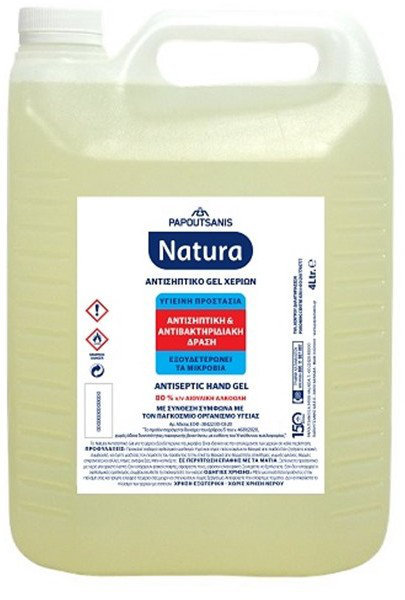Papoutsanis Natura Antiseptic Hand Gel 80% 4Lt
