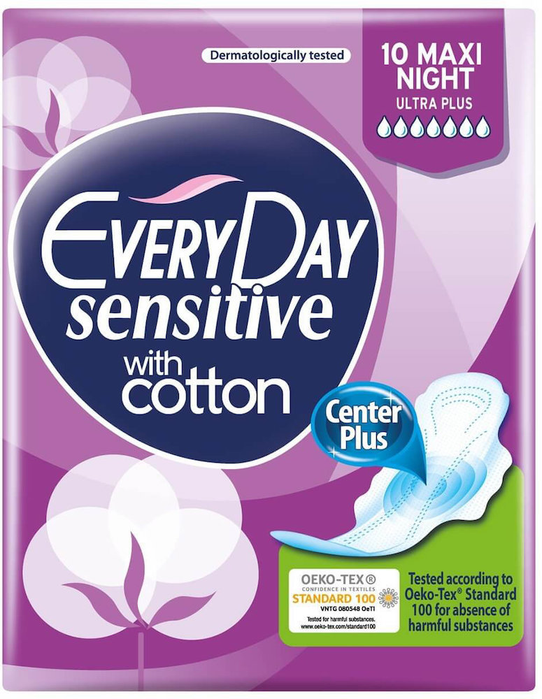  EveryDay Sensitive MaxiNight UltraPlus Sanitary Napkin10τμχ