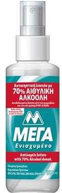 Mega Αντισηπτική Λοσιόν με 70% Αιθυλική Αλκοόλη 100ml