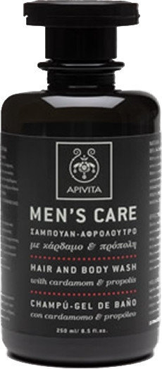 Apivita Men's Care Hair and Body Wash Cardamom Propoli 250ml Apivita Men's Care Hair and Body Wash Cardamom Propoli 250ml