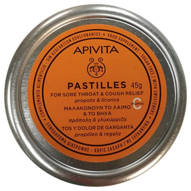 Apivita Pastilles Licorice & Propolis 45gr