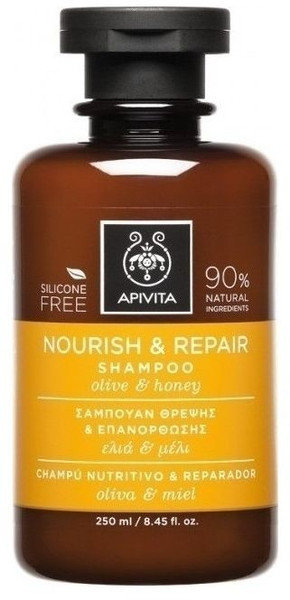 Apivita Nourish & Repair Shampoo with Olive & Honey 250ml