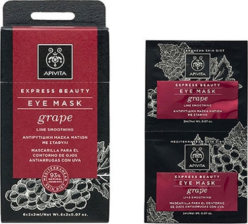 Apivita Express Beauty Eye Mask Grape 2x2ml