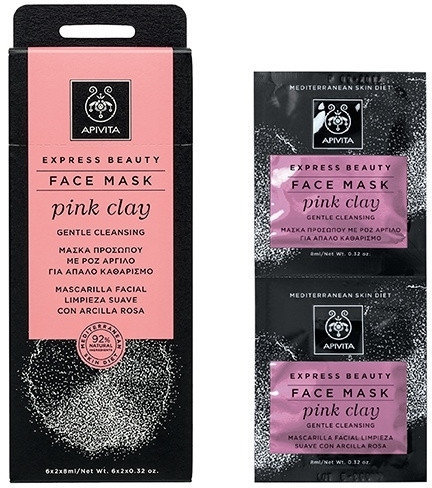Apivita Express Beauty Face Mask Pink Clay 2x8ml