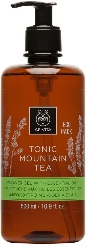 Apivita Tonic Mountain Tea Shower Gel Eco Pack 500ml