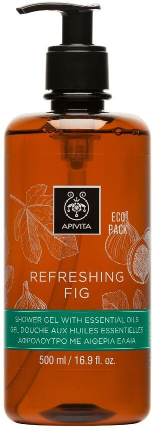 Apivita EcoPack Refreshing Fig Shower Gel 500ml