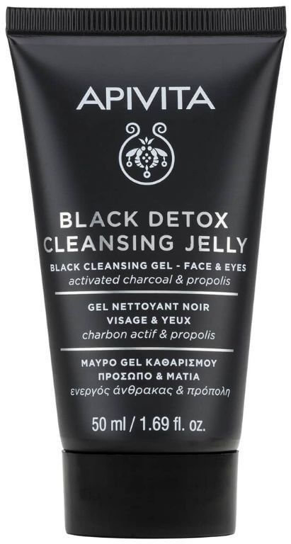 Apivita Black Detox Cleansing Jelly Face & Eyes Mini 50ml