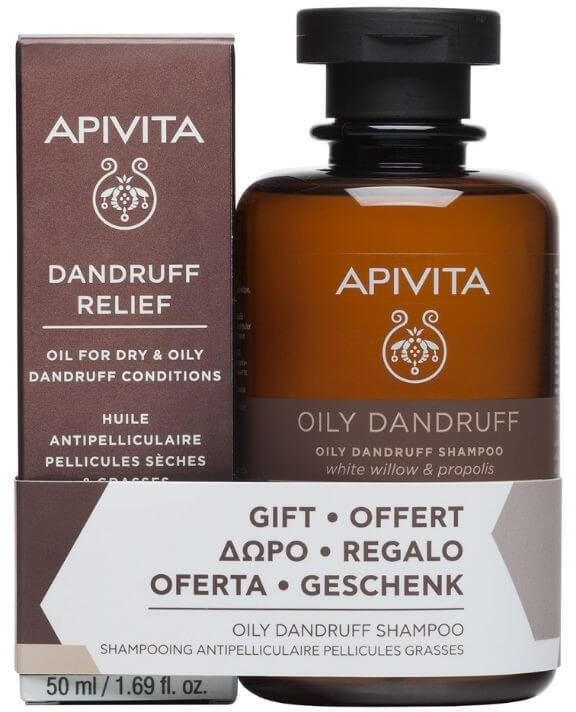 Apivita Set Dandruff Relief Oil & Oily Dandruff Shampoo