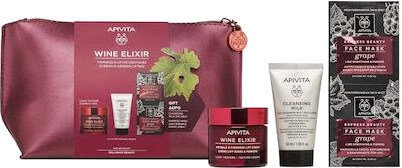 Apivita Wine Elixir Bag with Light Cream Set