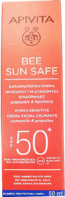Apivita Bee Sun Safe Sensitive Face Cream SPF50+ 50ml