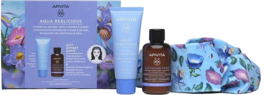 Apivita Aqua Beelicious Comfort Travel Care Set for Dry Skin
