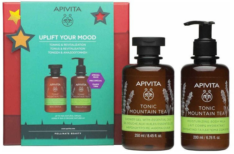 Apivita Uplift Your Mood Tonic Mountain Tea Set
