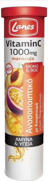 Lanes Vitamin C 1000mg Maracuja 20eff.tabs