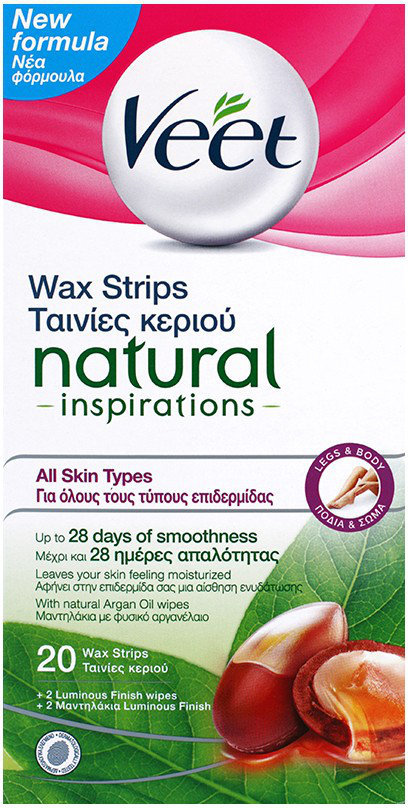 Veet Natural Inspirations Wax Stripes 20τμχ