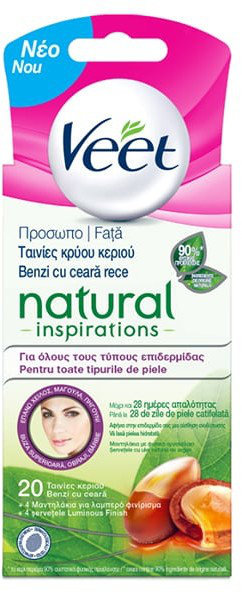 Veet Cold Wax Tapes for Face 20τμχ