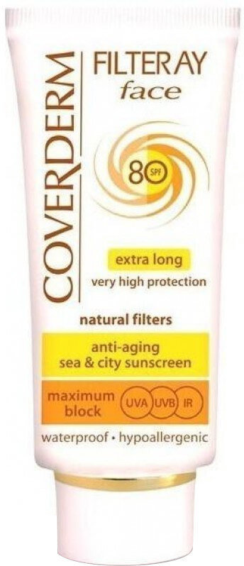 Coverderm Filteray Tinted Face Cream Light Beige SPF80 50ml