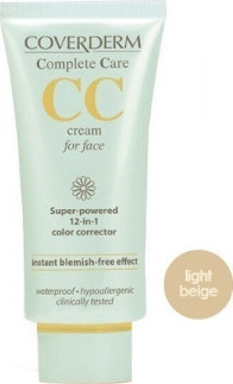 Coverderm Complete Care CC Face Cream SPF25 Light Beige 40ml