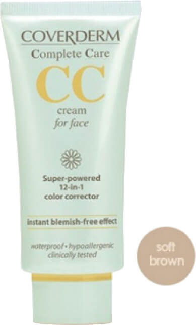 Coverderm Complete Care CC Face Cream SPF25 Soft Brown 40ml