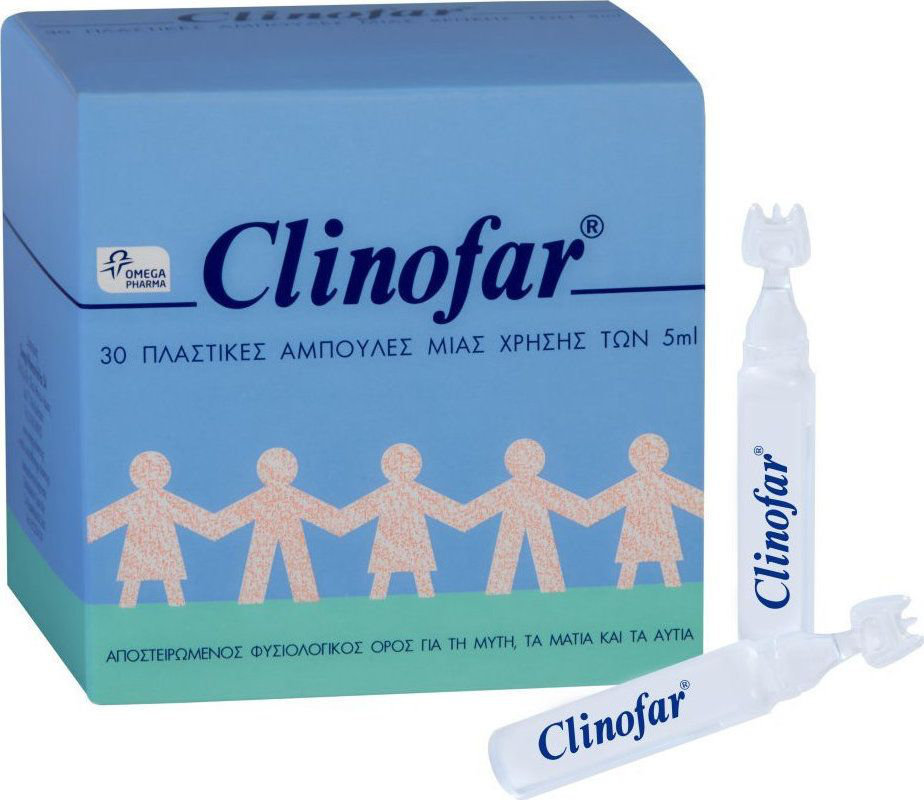 Clinofar Ampoules of Saline for Nasal Decongestion 30x5ml