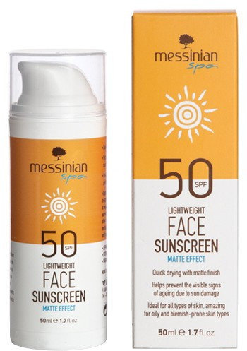 Messinian Spa Lightweight Sunscreen Matte Effect SPF50 50ml