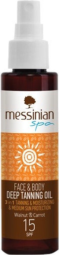 Messinian Spa Sunscreen Deep Tanning Oil SPF15 250ml