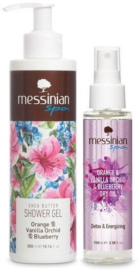 Messinian Spa Orange & Vanilla Orchid & Blueberry Set