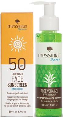 Messinian Spa Set Face Sunscreen SPF50 & Aloe Vera Gel