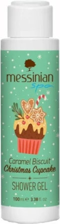 Messinian Spa Caramel Biscuit Christmas Cupcake Shower Gel 100ml