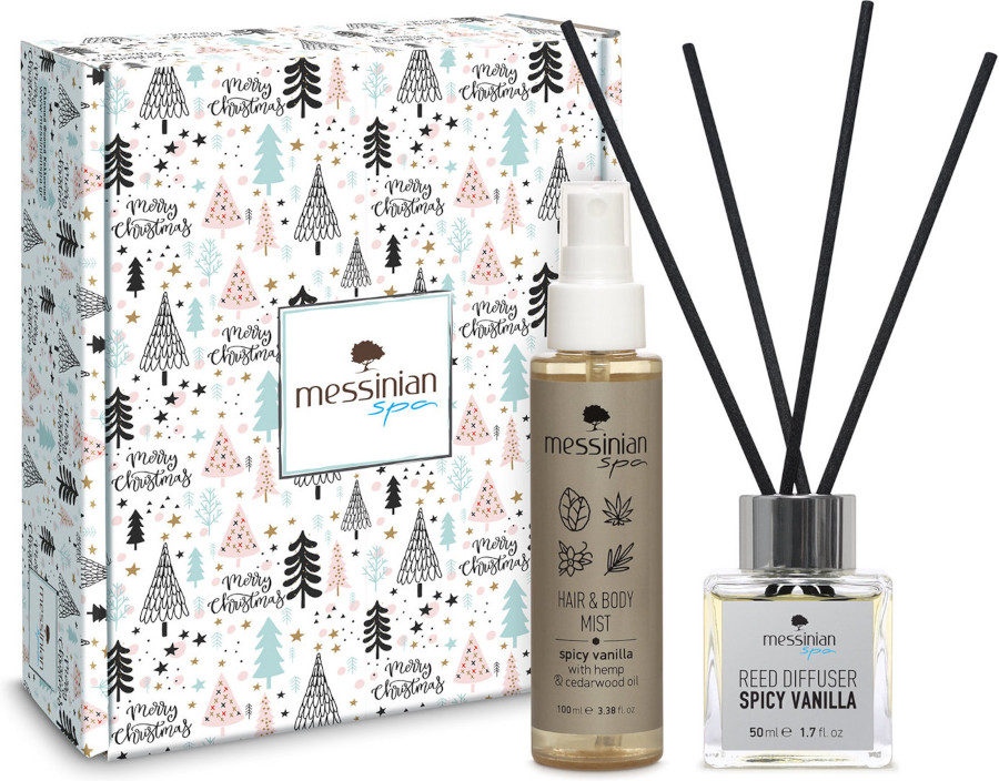 Messinian Spa XmasBox Reed Diffuser + Mist Spicy Vanilla
