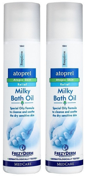 Frezyderm Atroprel Milky Bath Oil for Atopic Skin 2x125ml