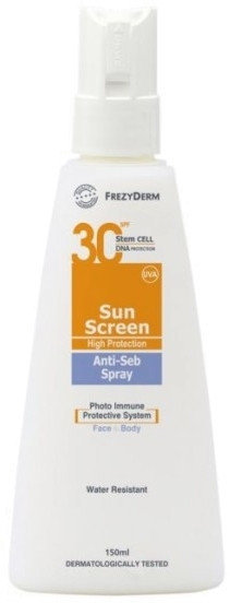 Frezyderm Sunscreen Spray Anti-Seb SPF30 Oily Skin 150ml