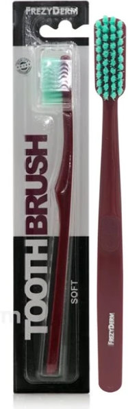 Frezyderm Toothbrush Soft Μπορντό Μαλακή Οδοντόβουρτσα Ενηλίκων 1τμχ